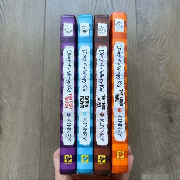 Diary of a Wimpy Kid Book Set - Purple, Green, Brown, Orange - Picture 1 of 5